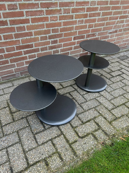 2x Leolux Cyclo side tables 2nd generation