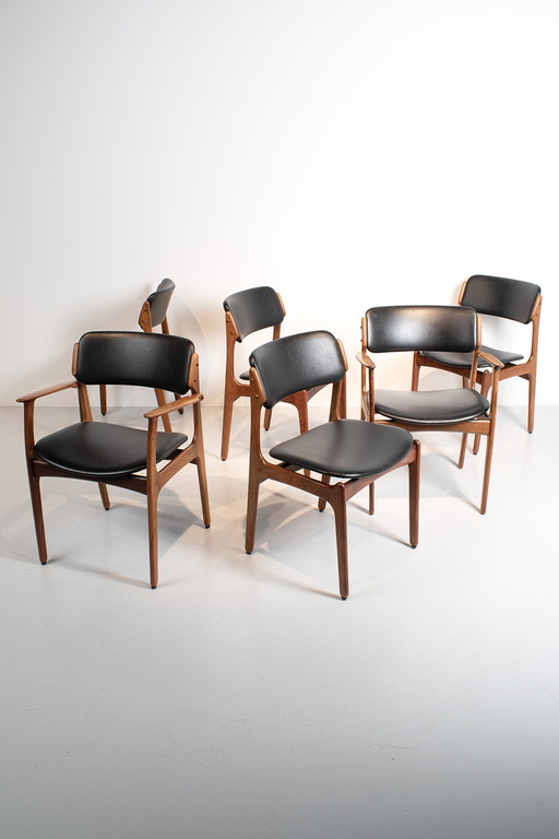 Erik Buch set van 6 stoelen