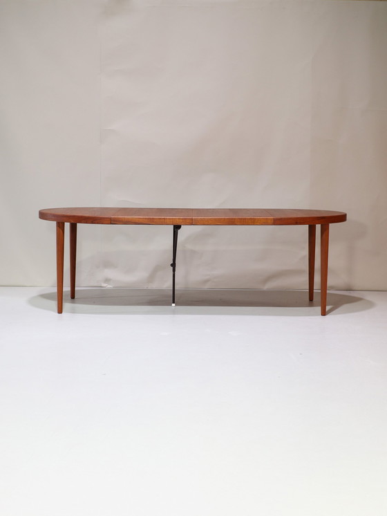 Image 1 of Extendable Dining Table Kai Kristiansen Round Teak Danish