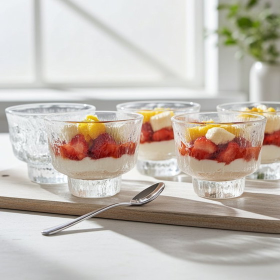 Image 1 of Vasos de vidrio de corteza Iittala Tapio Wirkkala - juego de 4