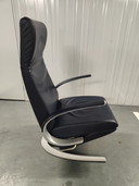 Rolf Benz Relax-Sessel aus blauem Leder