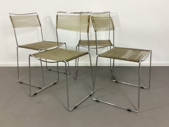 Image 1 of 4 vintage Giandomenico Belotti spaghetti stoelen Alias
