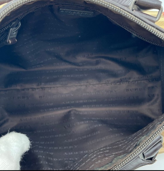 Image 1 of Sac à main Mini Boston Burberry en PVC et cuir à motif Nova Check