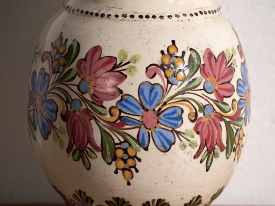 Vaso in ceramica antico, Europa Centrale, circa 1920, Vasi, Giallo (foto 4 di 7)