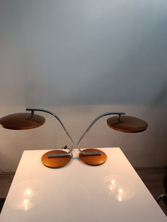 Image 1 of Pair of 520c lamps by LP Oliva for Fase, 1970s
