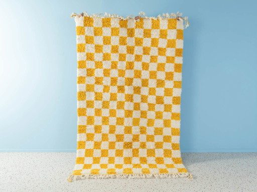 Alfombra bereber Lemon Check II, 147 x 235