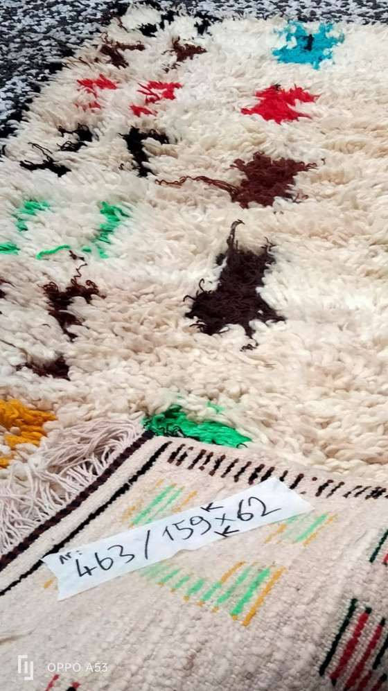 Image 1 of Handgeknüpfter Berberwollteppich, 159 x 62 cm