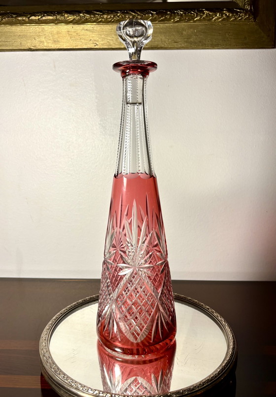 Caraffa Saint Louis Overlay Pre 1936 – Bicchieri e caraffe, Crystal (photo 3 of 13)