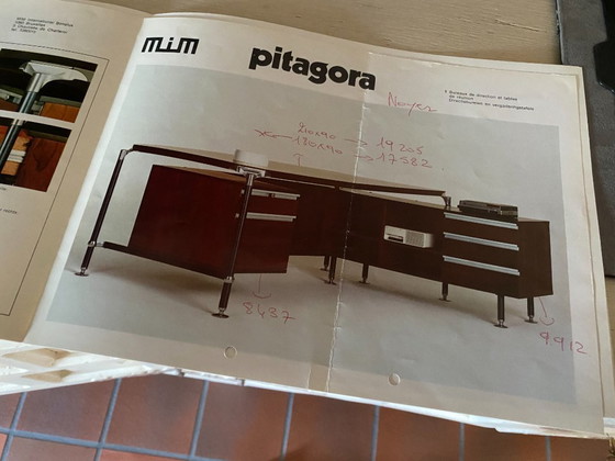 Image 1 of Desk with file cabinet and photo brochure MIM
