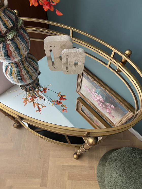 Image 1 of Goudkleurige Normandy Bar Cart van Bungalow 5