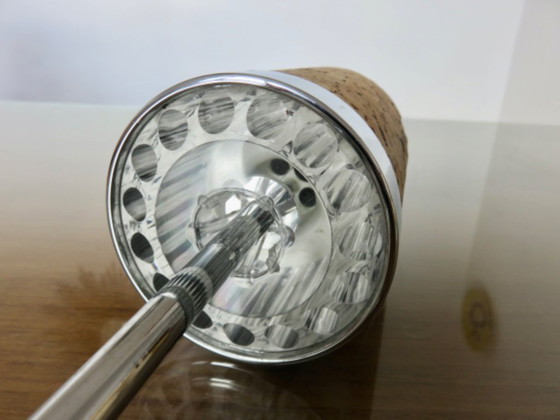 Image 1 of Edizione "Caimi F.LLI" Italia, 1980, dispenser di sigarette in sughero e cromo