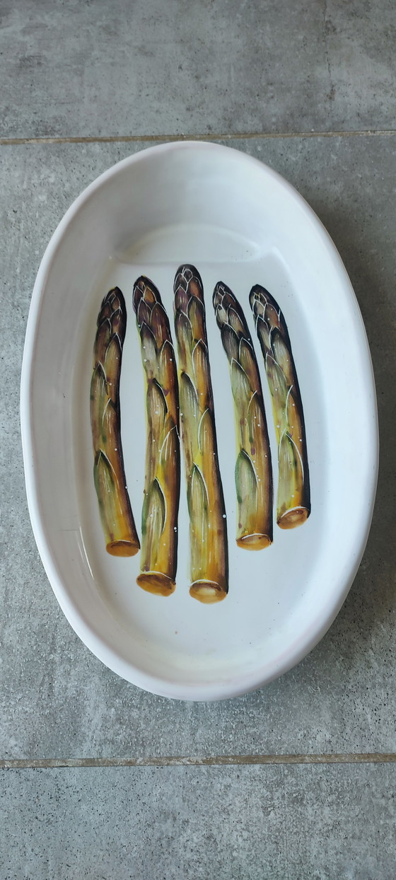 Image 1 of Vallauris ceramic asparagus dish