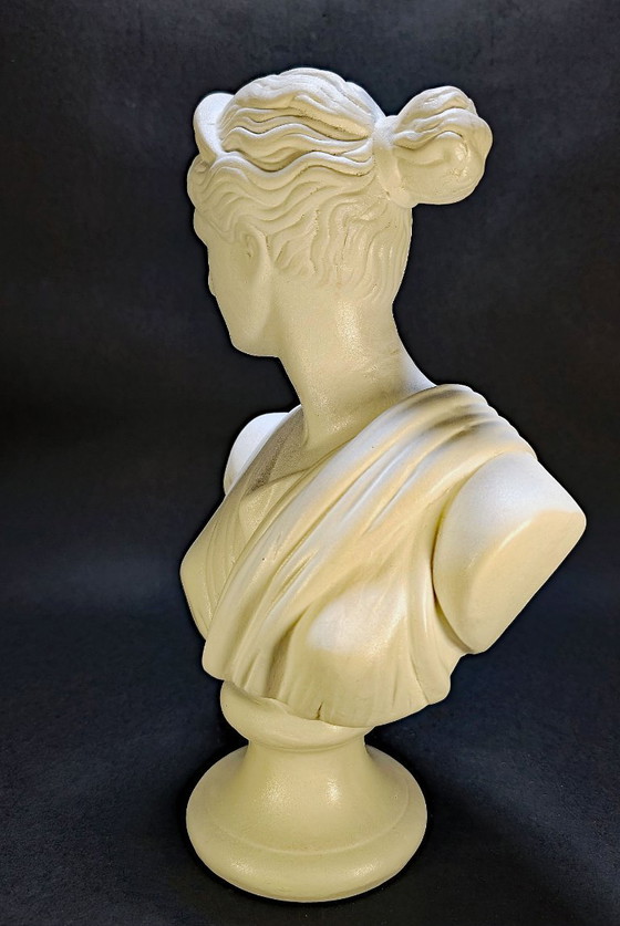 Bemalte Terrakotta-Büste der Artemis – Bildhauerei, Ceramic (photo 3 of 6)