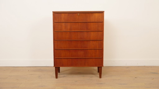 Cómoda danesa vintage | Teca | 6 cajones | 106 cm – ladekasten, Wood