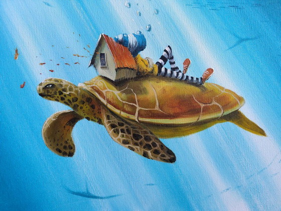 Image 1 of Adam Burczyc - Helfer | Ölfarbe 40 x 30 cm