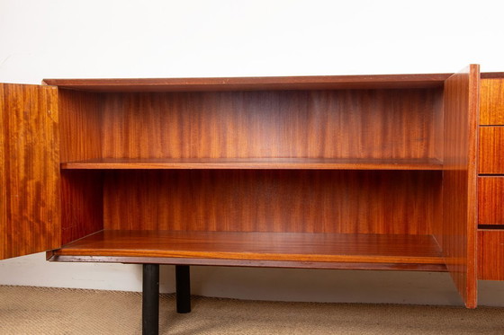 Image 1 of Modernist sideboard, 180 cm, French style in rosewood by Tricoire and Vecchione, TV unit 1960.