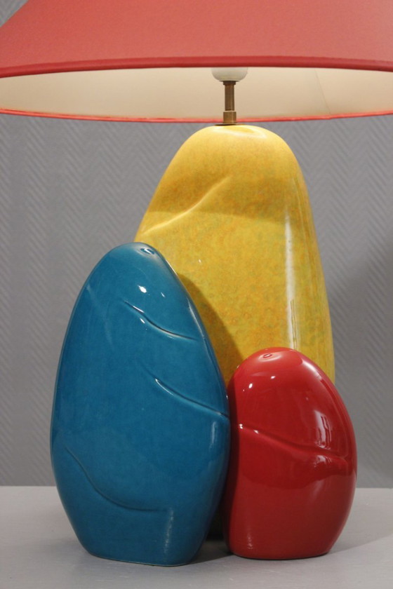 Image 1 of François Chatain - Grande lampe menhir vintage design post-moderne France 1990s