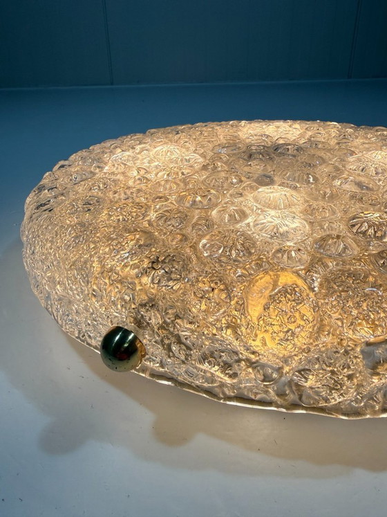 Hillebrand ceiling or wall light in Murano glass 1960s, Brass, Gold, Mid Century Modern (photo 8 of 13)