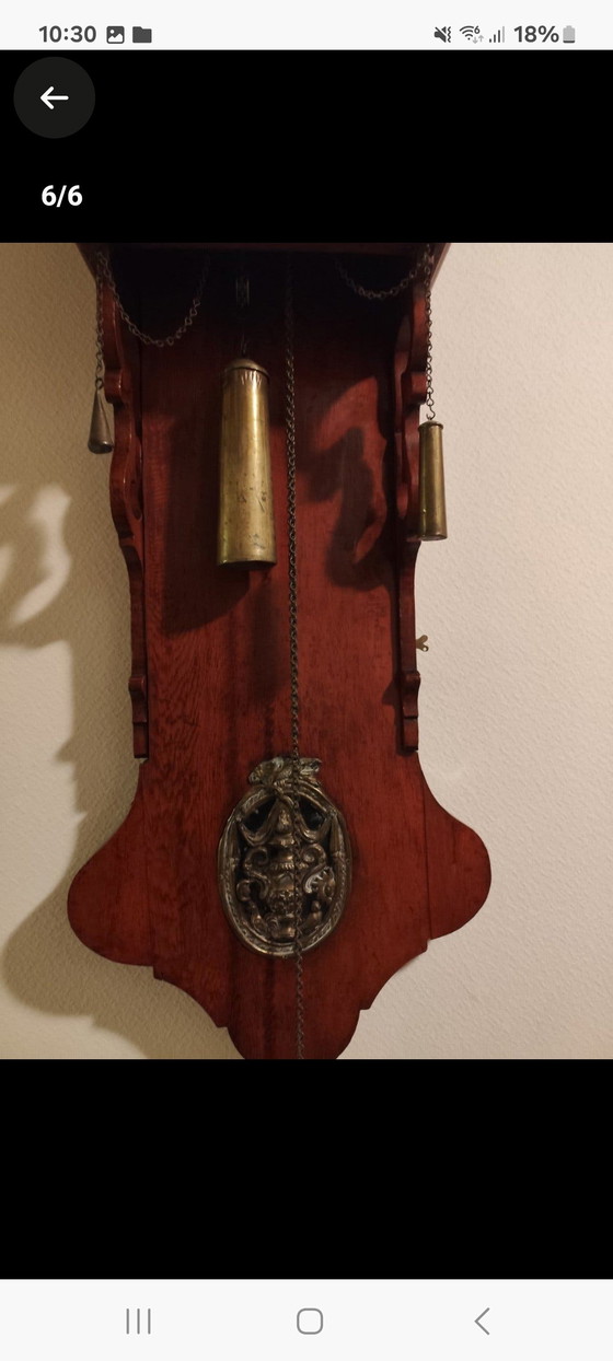 Antike friesische Standuhr, wunderschöne Handwerkskunst – Uhren, Wood (photo 7 of 8)