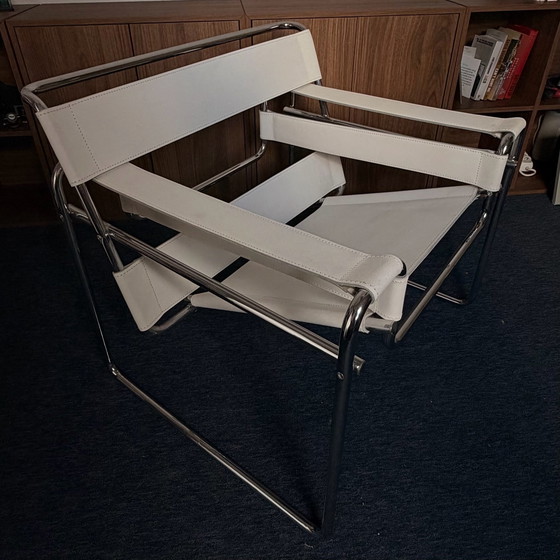 2x replica sedia Wassily Knoll (Vintage) - pelle bianca – Sedie e poltrone, Metallo (photo 4 of 9)
