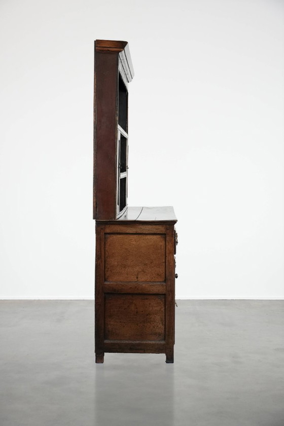 Image 1 of Buffet/armoire de cuisine/commode anglaise ancienne en chêne