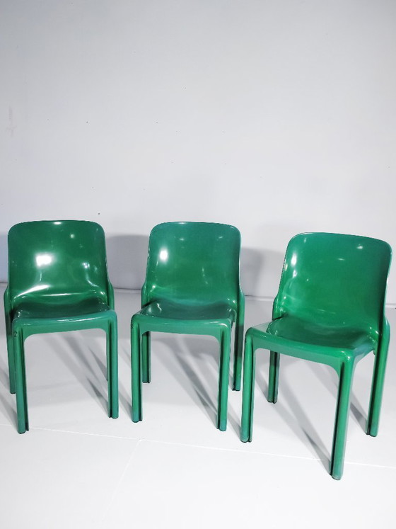 Image 1 of SET 3 ARTEMIDE SELENE by Vico Magistretti / GREEN / PATENT PENDING
