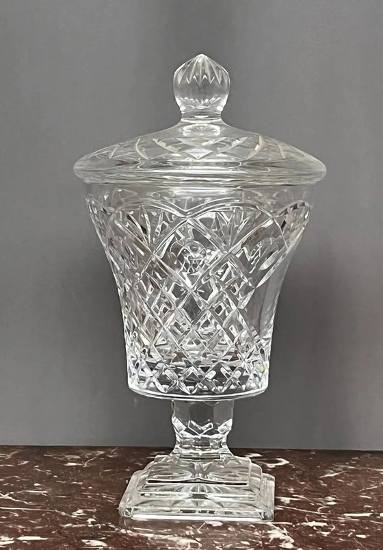 Bonbondose aus massivem Kristall. 24% Blei., Geschirr, Glas, Transparent (Foto 2 von 7)