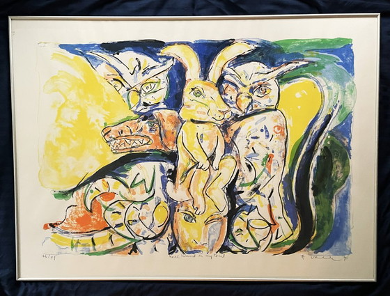 Hellhound On My Trail, Lithographien & Drucke, Papier, Gelb, Modern (Foto 2 von 9)