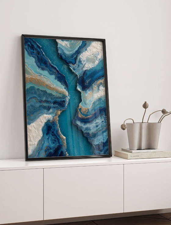 Image 1 of Acrylic Glass Artwork | 200x140 cm | Depthwave #9 (Ori, 1983)