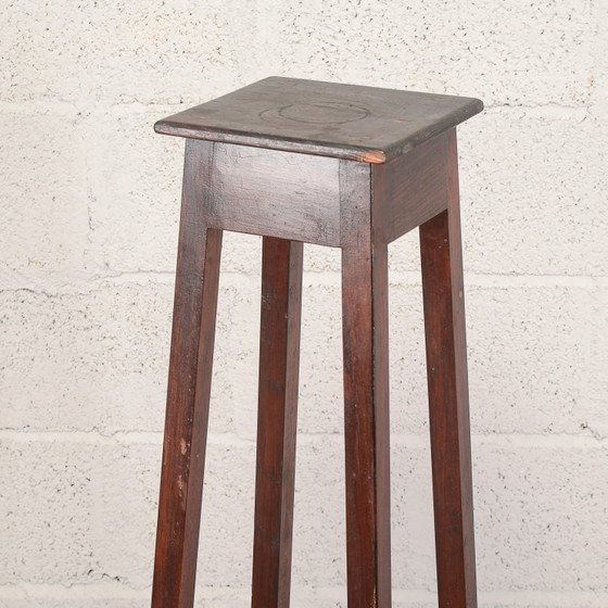 19th Century Fir Wood Tripod Plant Stand – Plant table, Klassiek (photo 8 of 11)