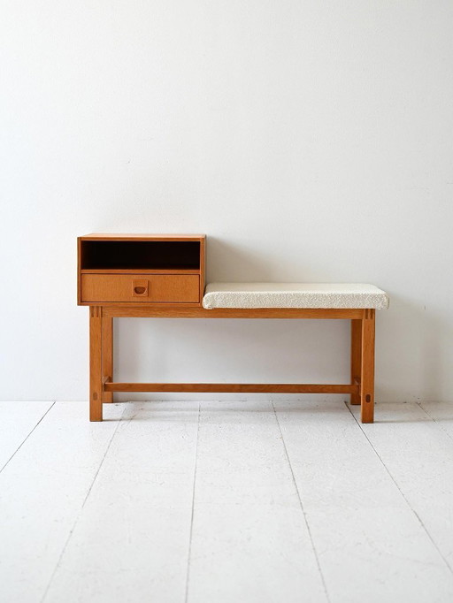 Silla Gossip escandinava vintage con cajón