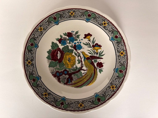 Assiette décorative en porcelaine Vintage Boch Belgium pour Royal Sphinx