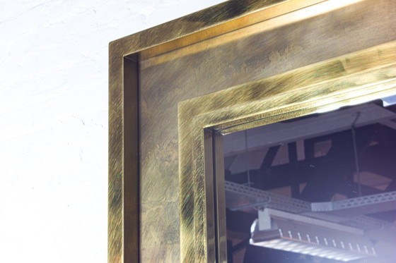 Image 1 of Large Brass Etched Regency Mirror by Belgochrom, 1970s