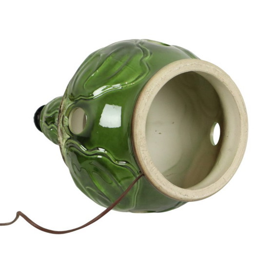 Image 1 of Green Lamp Fat Lava Ceramic 50cm