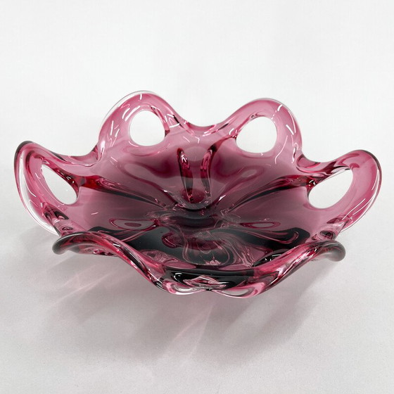 Image 1 of Czech vintage Art glass bowl by Josef Hospodka for Chribska Glassworks, 1960s