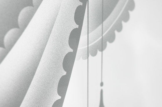 Image 1 of Large Vintage Mirror with Silkscreen, 1950s