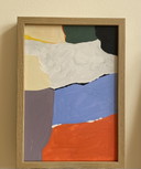 Cuadro abstracto de 21 x 30 cm con marco incluido.