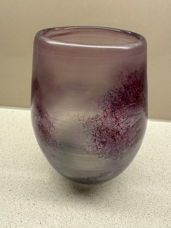 Image 1 of Vaso in vetro Hans Jürgen Richartz Studio – Collezione d'arte Richartz – anni '80