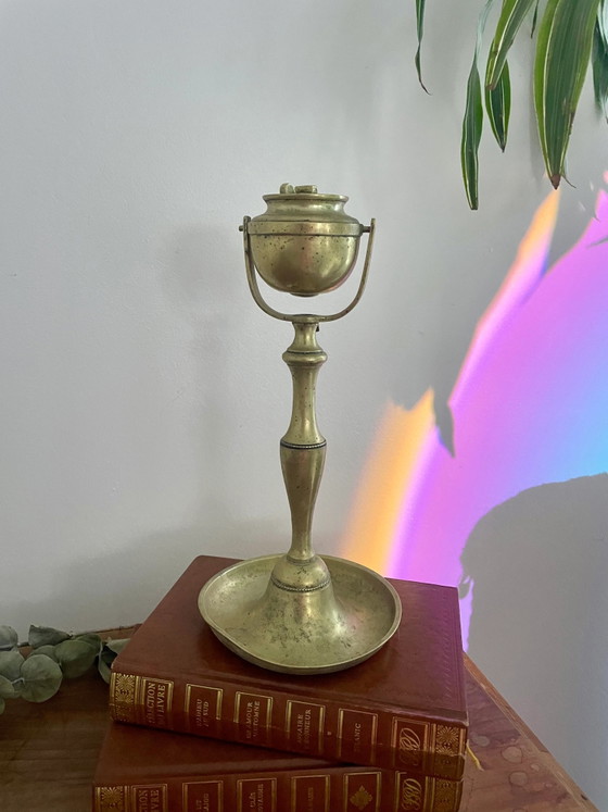 Antike Seemanns-Öllampe – Tischlampen, Bronze, Brass (photo 3 of 3)