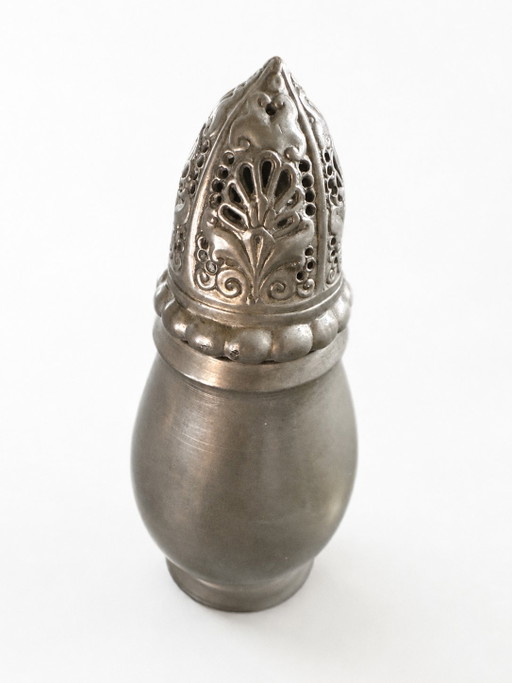 Art-déco-Zuckerstreuer aus Zinn von Just Andersen Denmark, 1931, Modell M176 – 18 cm