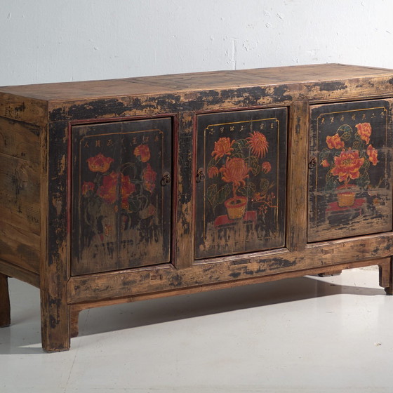 Buffet bas ancien peint en orme – Chine, vers 1900 – Iron (photo 4 of 40)