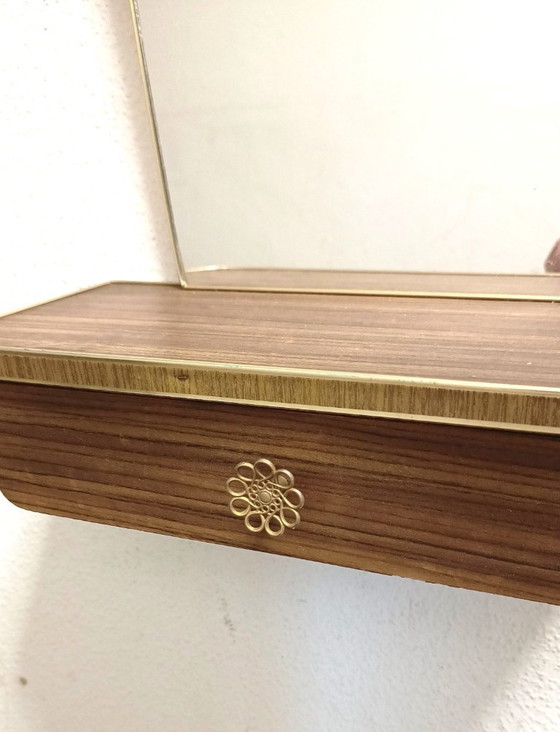 Image 1 of Fifties mirror with drawer