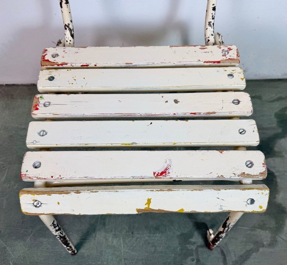 Image 1 of Vintage beige industriële stoel, jaren 60