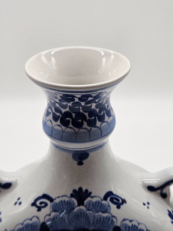 Royal Delft Pilgerflasche 1969 – Handbemalt von P.B. van Heijningen (29 cm) – Vasen, Ceramic (photo 7 of 9)