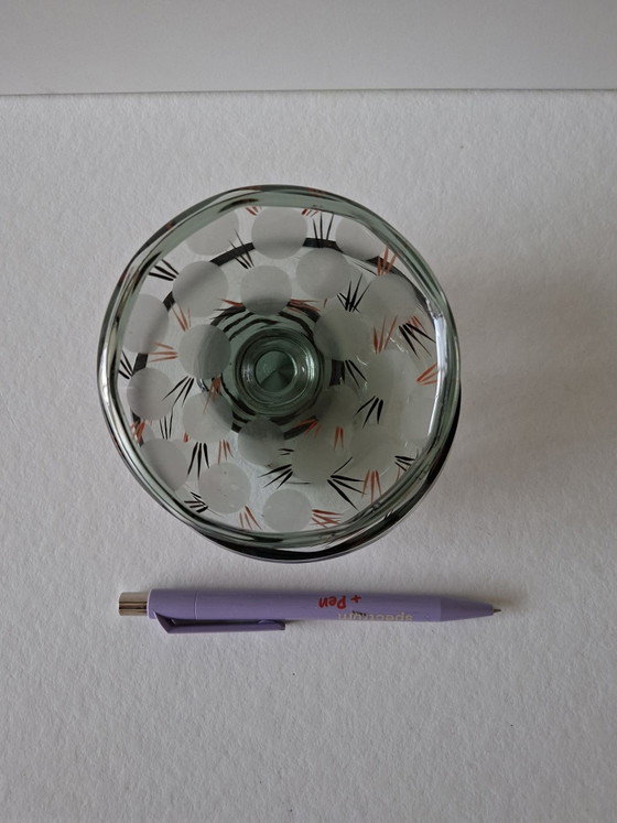 Bonbon/ poederdoosje vintage, Decoratieve objecten, Glas, Zwart (foto 2 van 5)