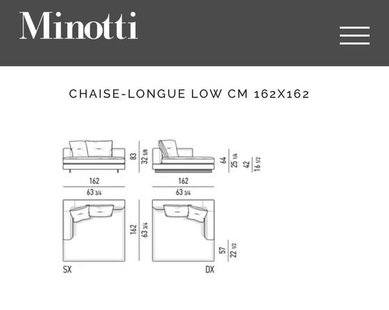 Image 1 of Minotti Alexander modular corner sofa 324/364 x 240cm