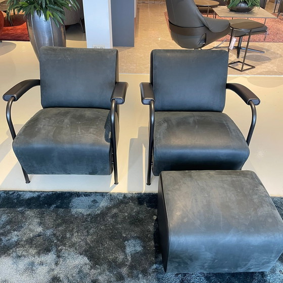 Image 1 of Leolux Scylla Sessel mit Hocker (2er-Set)