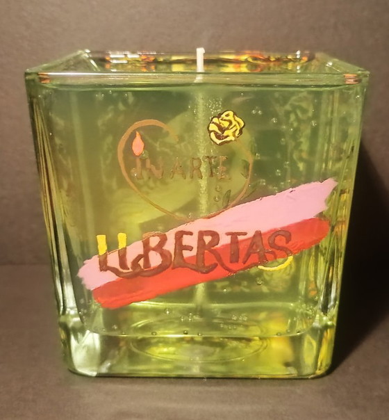 Zodiac · Vela funcional pintada a mano 1/1 de colección · Inspirada en Alphonse Mucha – Arte en vidrio, Glass (photo 8 of 8)