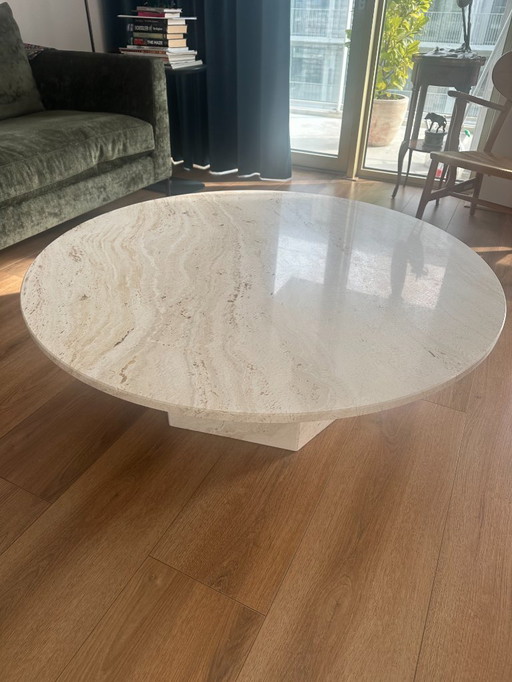 GUBI Epic travertine coffee table