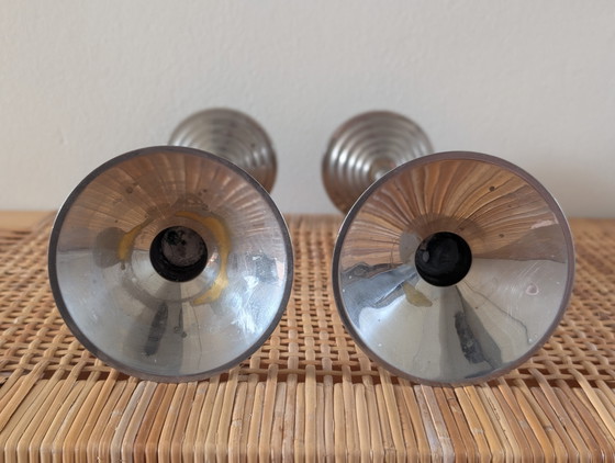 Image 1 of Set aus Art-Deco-Kerzenständern, 30 cm